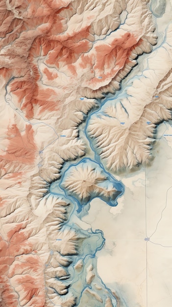 une carte d'une rivière