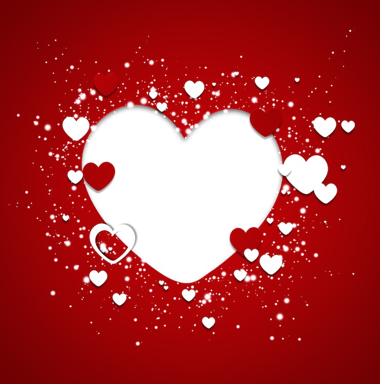 Photo carte romantique avec un espace pour le texte