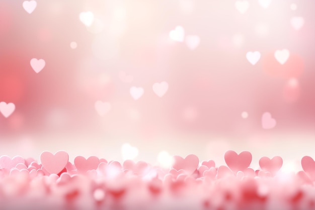 Carte de la Saint-Valentin Belle arrière-plan avec des cœurs des lumières étincelles et bokeh