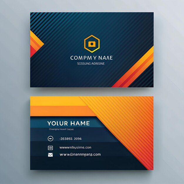 une carte de visite avec un logo de votre nom dessus