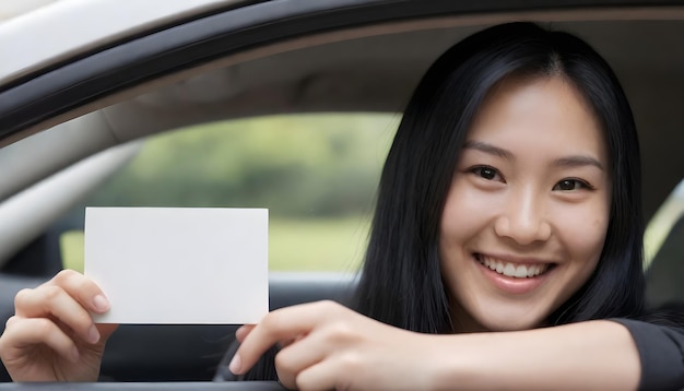 carte de visite en main, carte d'identité ou permis de conduire