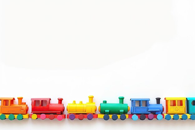 La carte de vœux de la fête des enfants 39 est un train isolé sur un fond blanc.