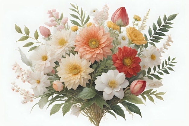 Une carte de vœux en fleurs