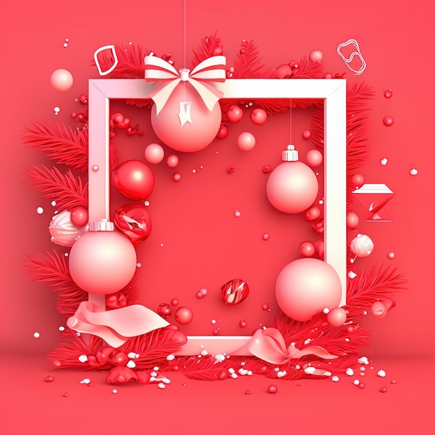 Carte de voeux Happy New Year ultra douce drôle isolée sur fond rose Couleurs pastel Affiche et bannière colorées Illustration 3D de style air minimal de dessin animé