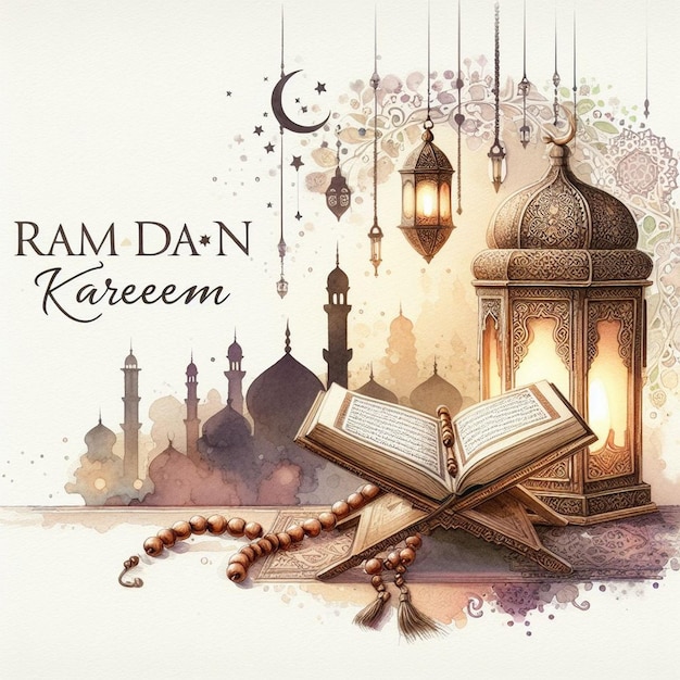 Carte de vœux islamique du Ramadan Kareem
