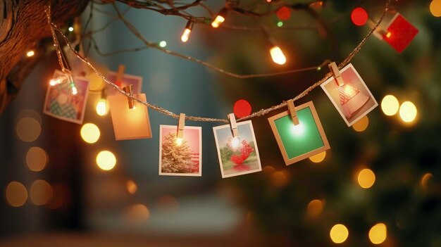 Photo carte de vœux de noël avec beaucoup d'espace de copie divers arrangements de noël