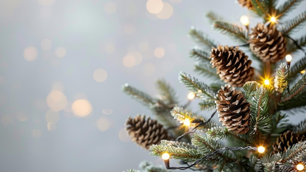 Carte de vœux de Noël Noël arrière-plan festif Symbole de la nouvelle année Copier l'espace Placé à plat Vue supérieure