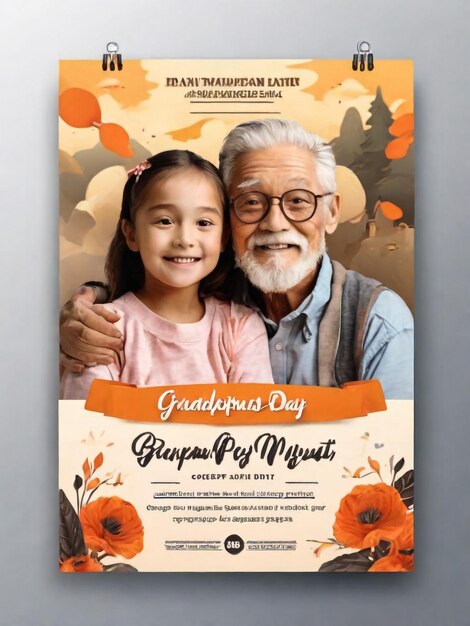 Photo carte de vœux pour le jour des grands-parents affiche banner