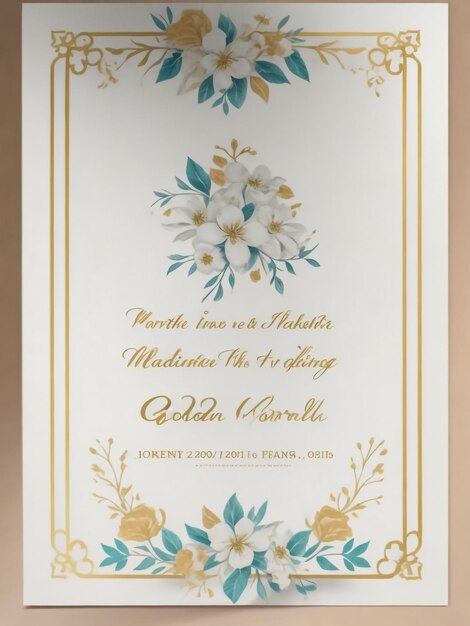 Carte de vœux pour le mariage avec des éléments floraux art vectoriel