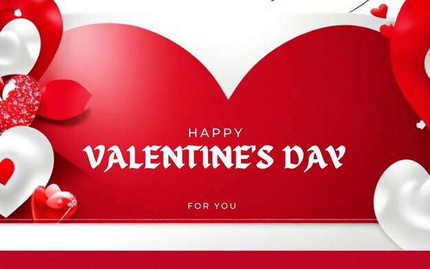 Carte de vœux pour la Saint-Valentin avec un cœur rouge