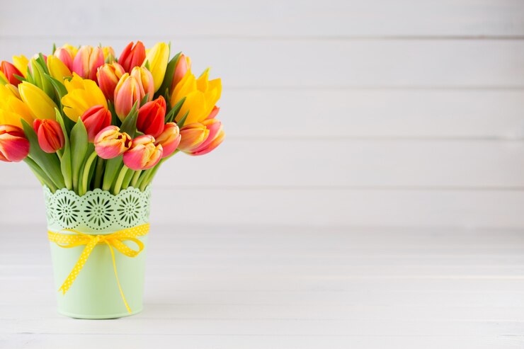 Photo une carte de voeux printanière colorée avec des fleurs
