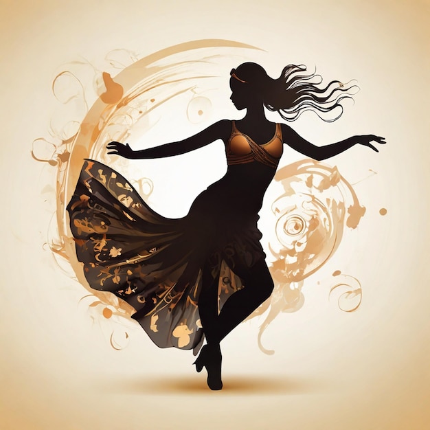 Une carte de vœux vibrante pour la Journée internationale de la danse avec des danseurs abstraits