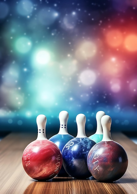 Des cartes d'invitation à bowling enchanteuses Un voyage de nuits amusantes