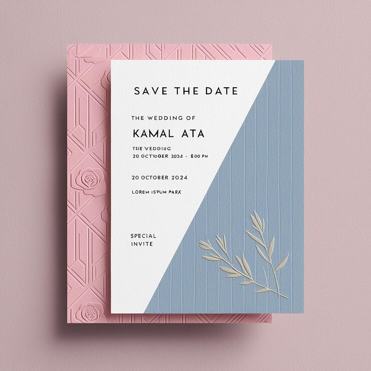 Photo des cartes d'invitation de mariage élégantes, vintage, aquarelles, minimalistes, modernes et de luxe