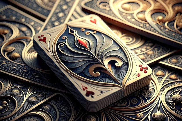 Des cartes de poker et de blackjack extrêmement luxueuses et réalistes.
