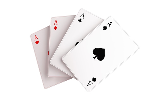 Cartes de poker Illustration 3D