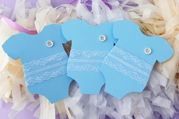 Cartes de remerciement baby shower sur papier