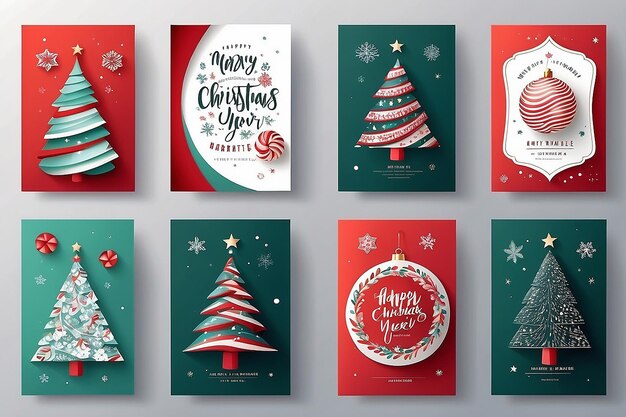 Des cartes de vœux modernes pour Noël et le Nouvel An