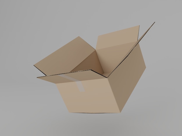Un carton avec angle avant