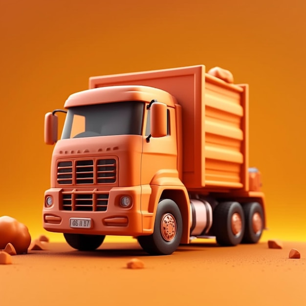 Cartoon de transport de camions pour enfants généré par l'IA