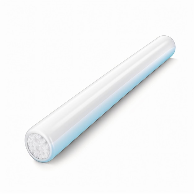 Cartoon de tube en plastique mousse isolé sur fond blanc