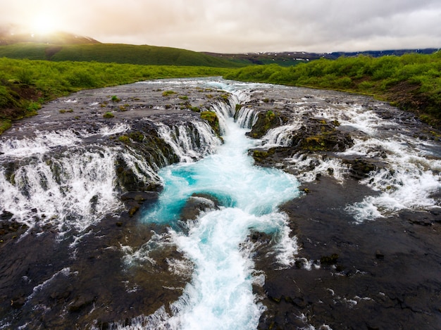 Cascade de Bruarfoss à Brekkuskogur, Islande.