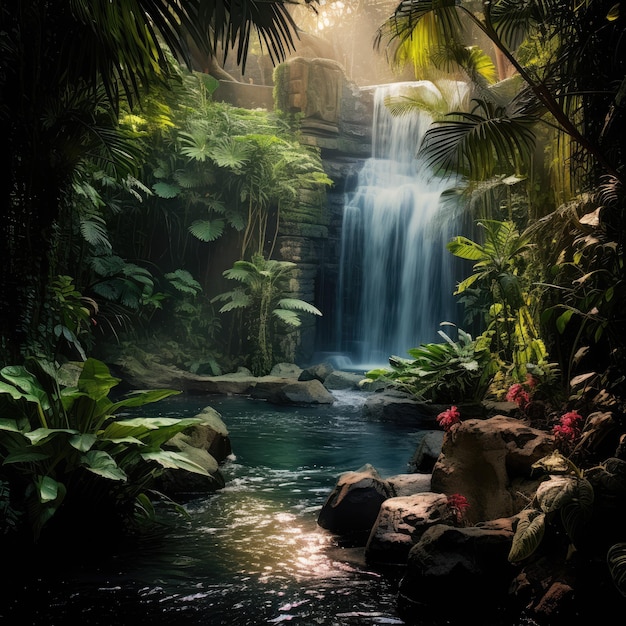 Cascade en cascade dans un paradis tropical