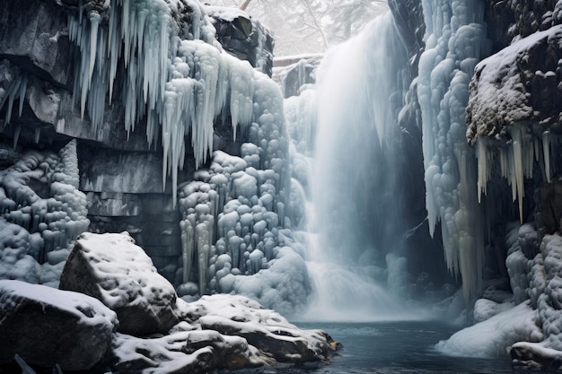 La cascade de cristal est une cascade gelée.