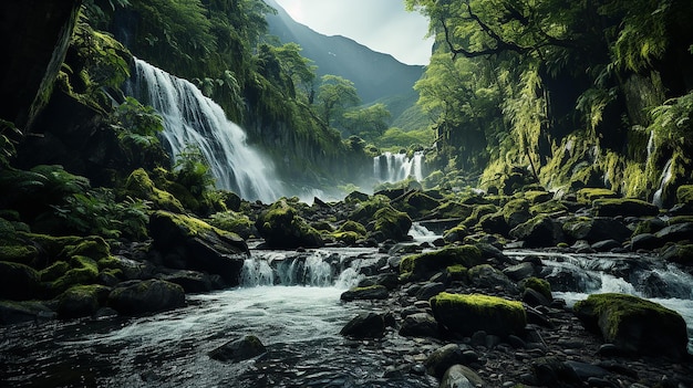 Une cascade dans la forêt tropicale