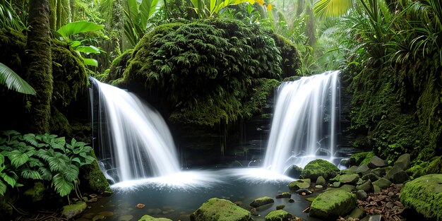 une cascade dans la forêt tropicale