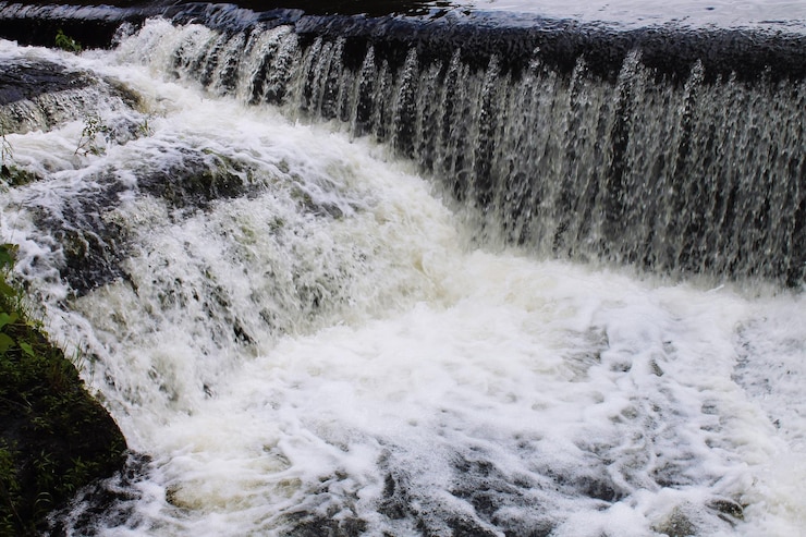 Photo cascade dans la forêt