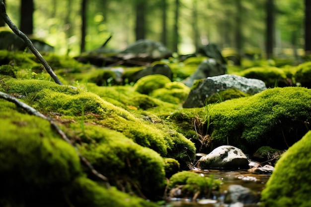 une cascade dans la forêt