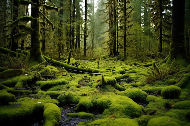 une cascade dans la forêt