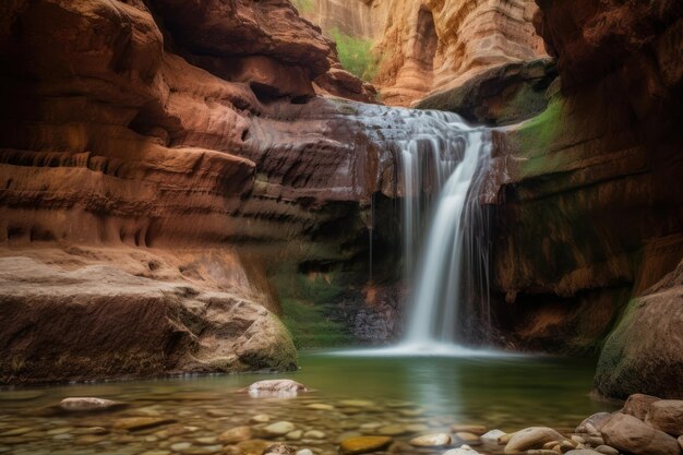 Une cascade dans le grand canyon