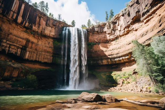 cascade dans les montagnes générative Ai