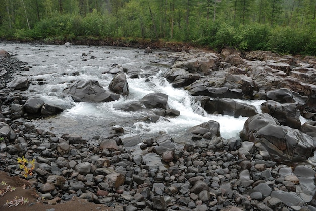 Cascade dans les rochers