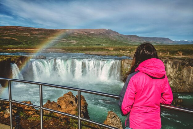 La cascade de Godafoss dans le nord de l'Islande.