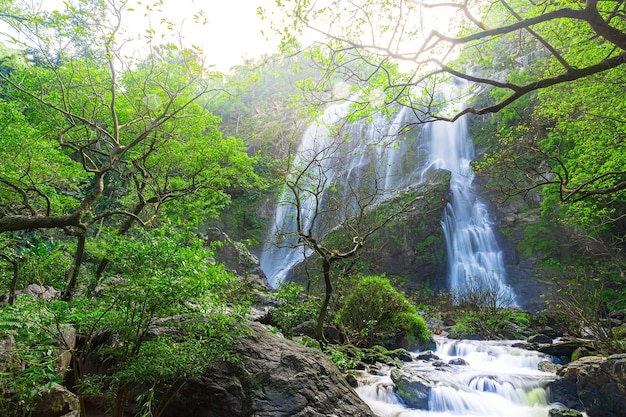 Cascade de Khlong Lan dans le parc national Kamphaeng Phet Thaïlande