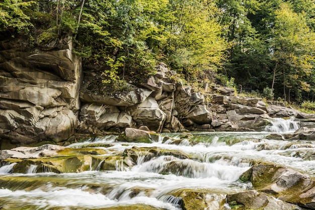 Cascade des montagnes des Carpates