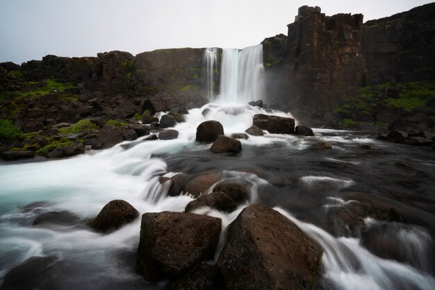 Cascade d'Oxararfoss à Thingvellir, Islande