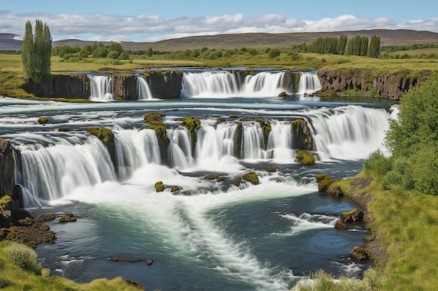 Cascade de Skogafoss en Islande Europe