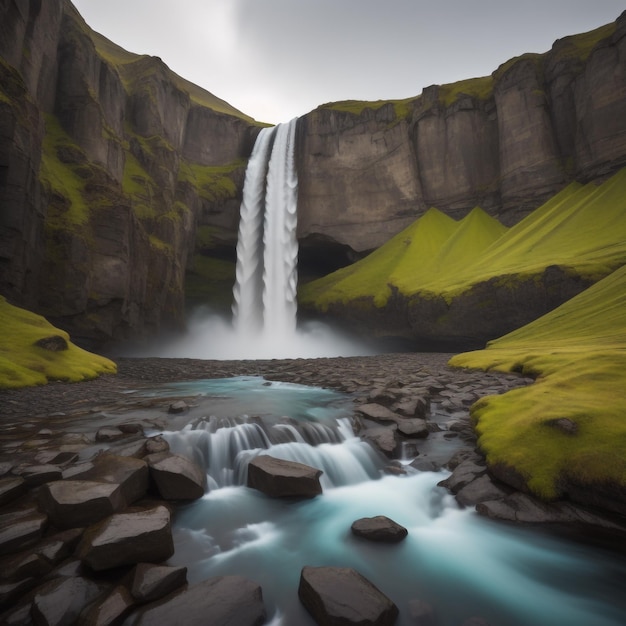 Photo la cascade de skogafoss