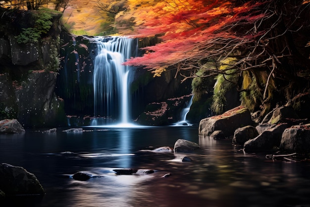 cascade tranquille ou rivière qui coule symbolisant le pouvoir purificateur et régénérant de la paix