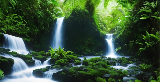 Une cascade tropicale cachée nichée au cœur d’une forêt tropicale
