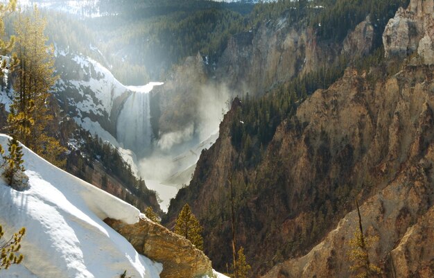 Photo cascade de yellowstone