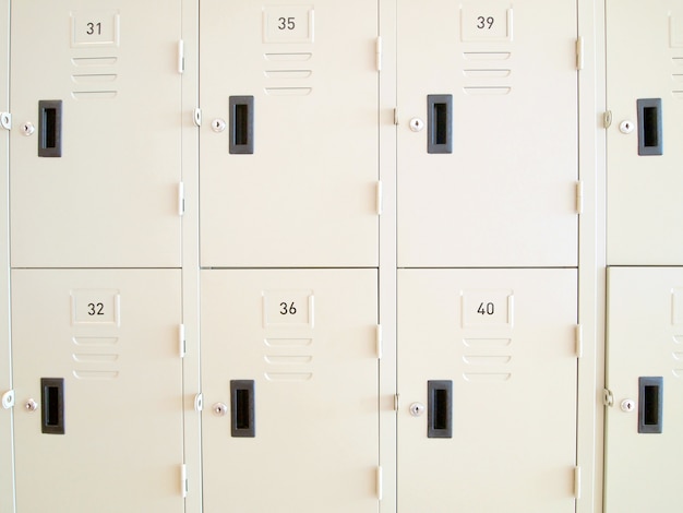 Casiers dans une école