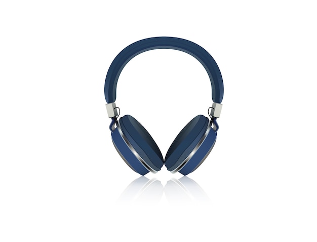 Casque bleu sur fond blanc