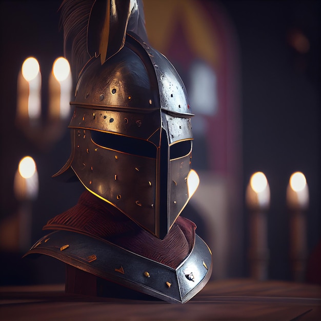 casque de chevalier médiéval
