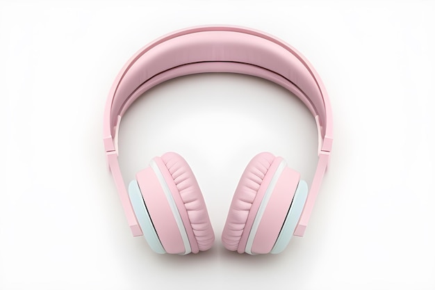 Casque de couleur pastel avec un fond blanc