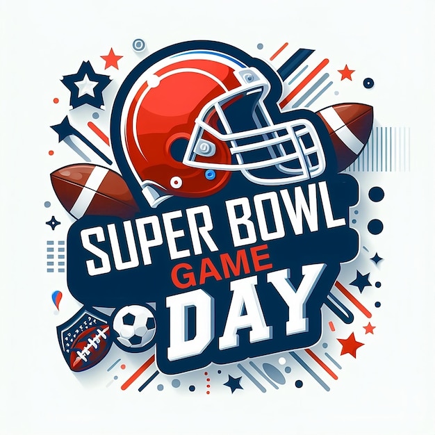Casque du jour du match du Super Bowl Sunday dans une illustration de conception vectorielle
